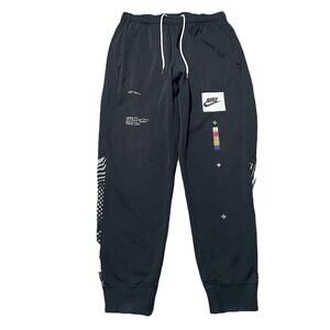 Nike NSW Sportswear Club Fleece Joggers Back Pocket DQ3517-010 Black Mens Medium